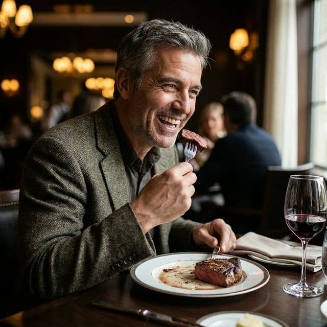 Patient enjoying dinner with confidence after dental implants at Innova Smiles in Marlborough, MA