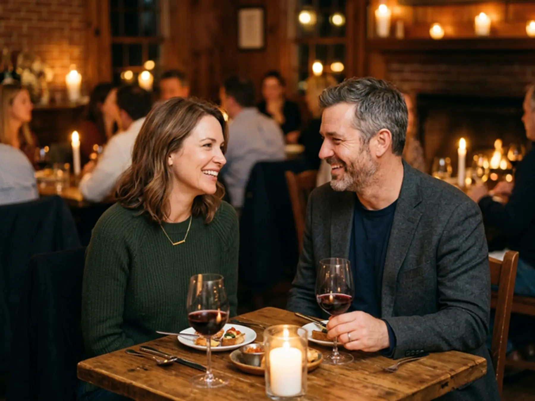 Confident woman enjoying a romantic evening after Botox and dermal filler treatment in Marlborough, MA