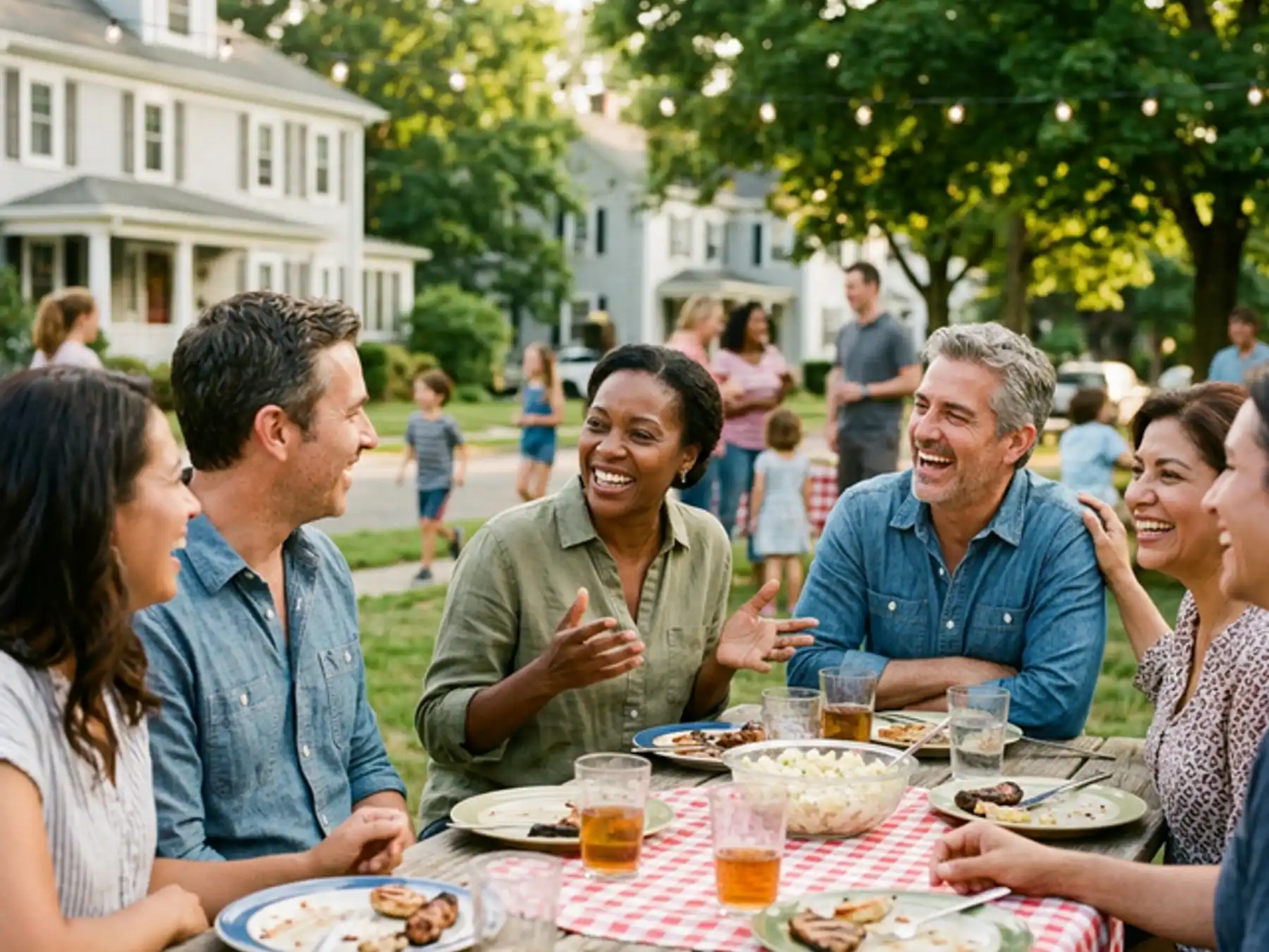 Friends socializing confidently after implant and restoration treatment at Innova Smiles in Marlborough, MA