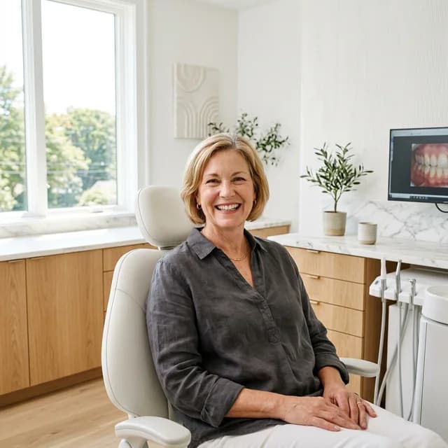 Patient reviewing dental implant treatment plan with Dr. Fatima at Innova Smiles in Marlborough, MA