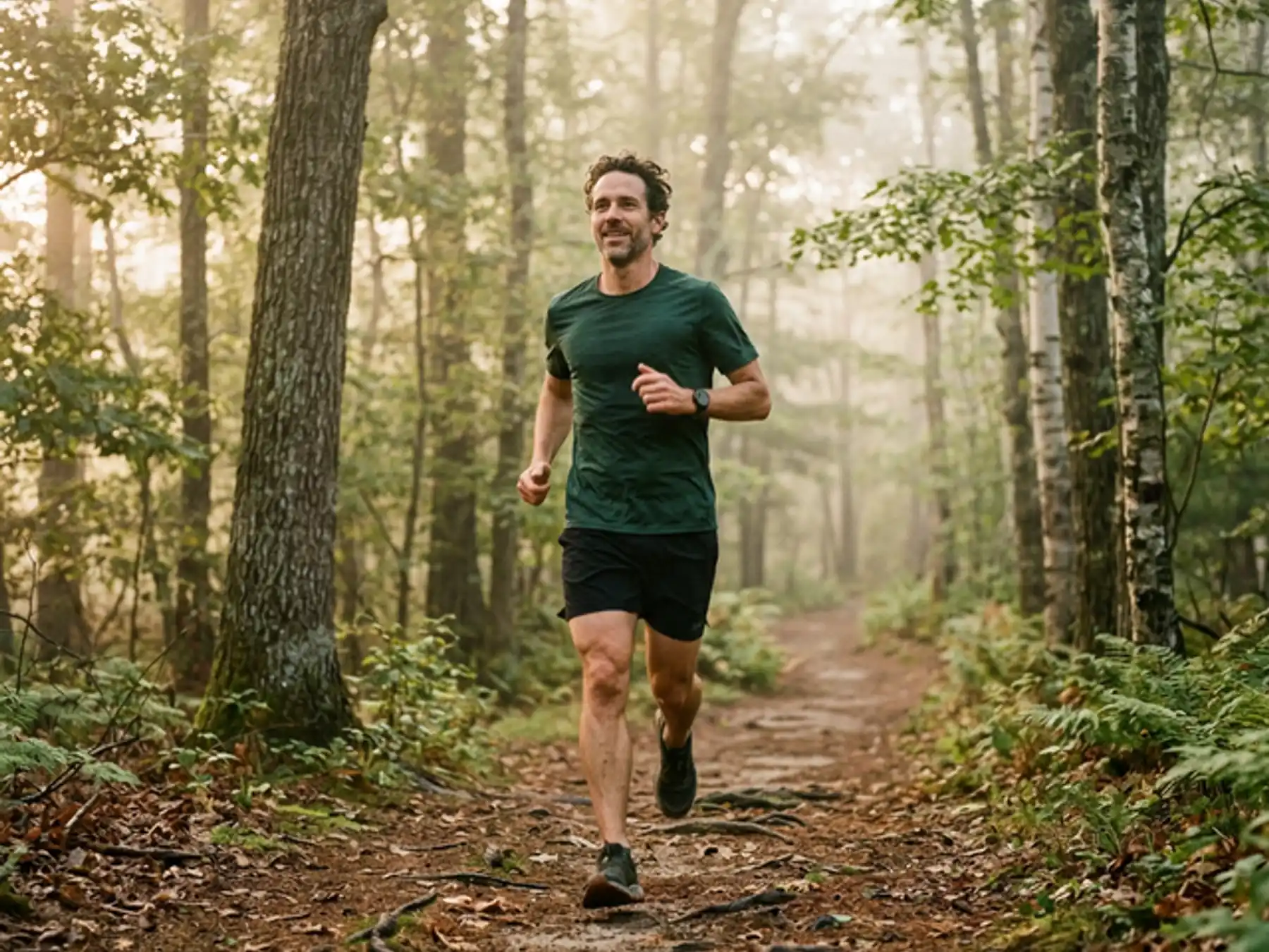 Active adult exercising pain-free after custom night guard treatment in Marlborough, MA